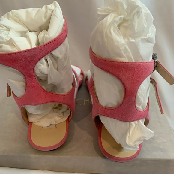 Jimmy Choo NAIA Flats Sandals Shoes NEW Size 38 (US 8) Suede w/ Crystal Buckle - Picture 5 of 6